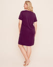 Coolibrium The Ultimate Sleep Tee Cooling Tee in color Plum Caspia and shape night dress