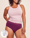 Coolibrium The Hipster Breathable Panty in color Plum Caspia and shape hipster