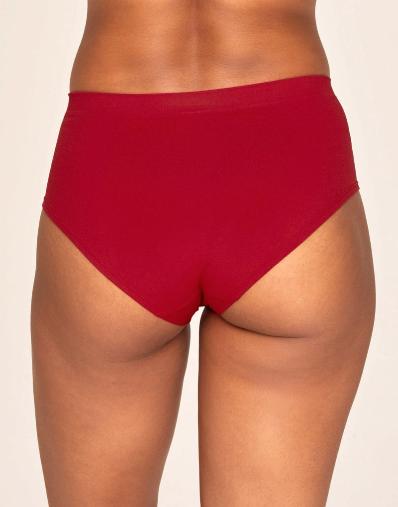 Coolibrium The Hipster Breathable Panty in color Barbados Cherry and shape hipster