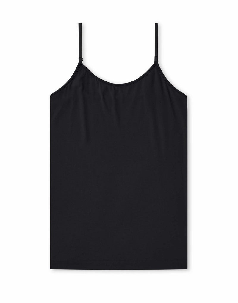 4 Piece Camisole For Women Basic Cami Undershirt Adjustable Spaghetti Strap  Tank Top Black Darkgray Black Darkgray M