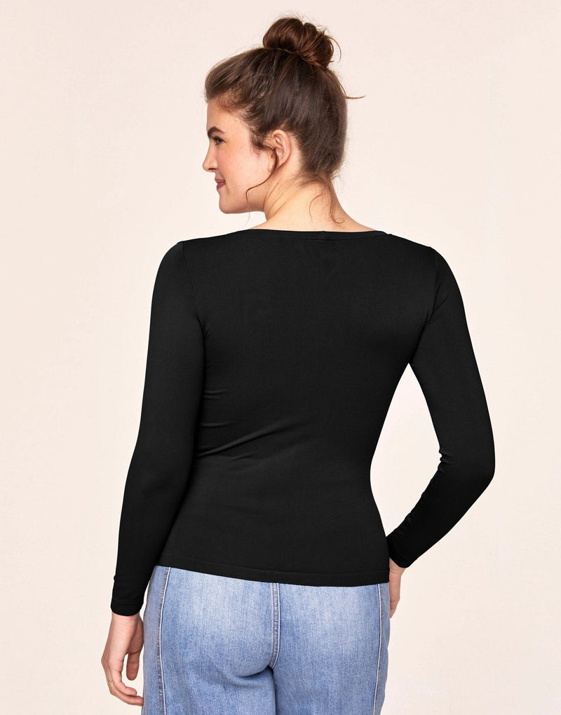 Coolibrium The Long Sleeve Tee Cooling Tee in color Black and shape long sleeve tee