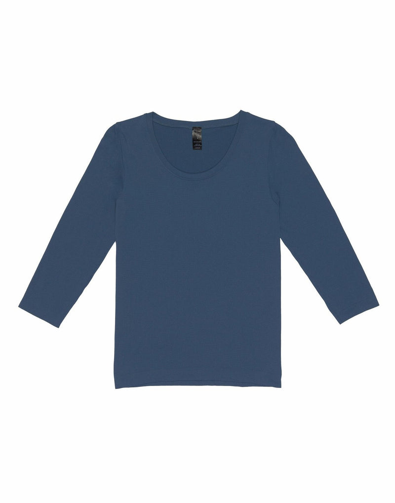 Coolibrium The Long Sleeve Tee Cooling Tee in color Ensign Blue and shape long sleeve tee