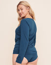 Coolibrium The Long Sleeve Tee Cooling Tee in color Ensign Blue and shape long sleeve tee