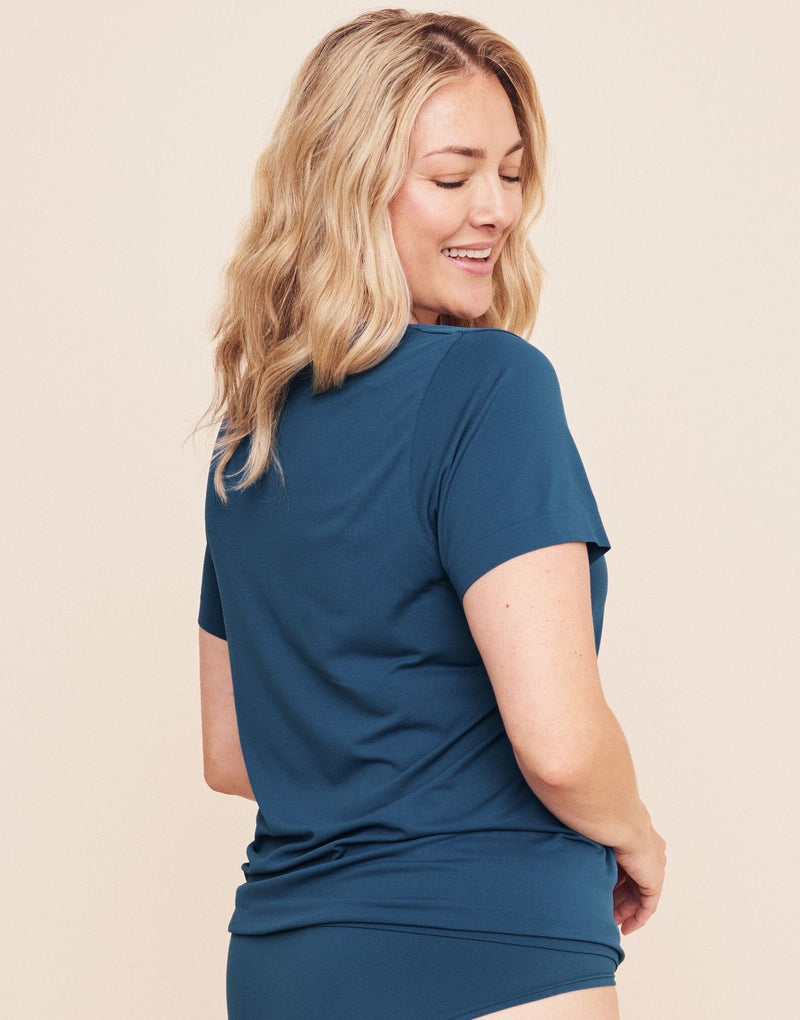 Coolibrium The Essential Tee Cooling Tee in color Ensign Blue and shape short sleeve tee