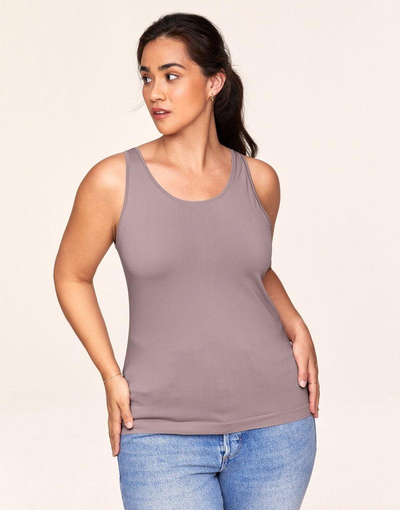 Coolibrium The Anytime Tank Cooling Tank in color Deauville Mauve and shape vest