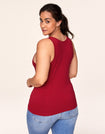 Coolibrium The Anytime Tank Cooling Tank in color Barbados Cherry and shape vest
