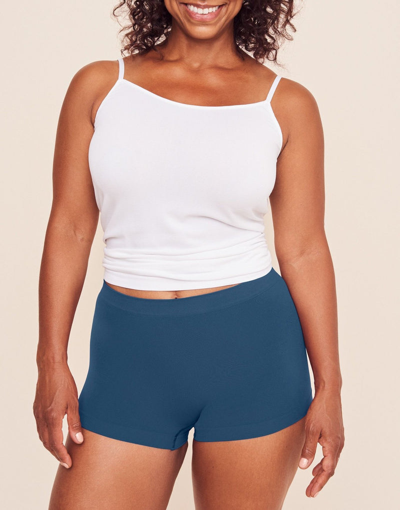 Coolibrium The Boy Short Breathable Panty in color Ensign Blue and shape boyshort